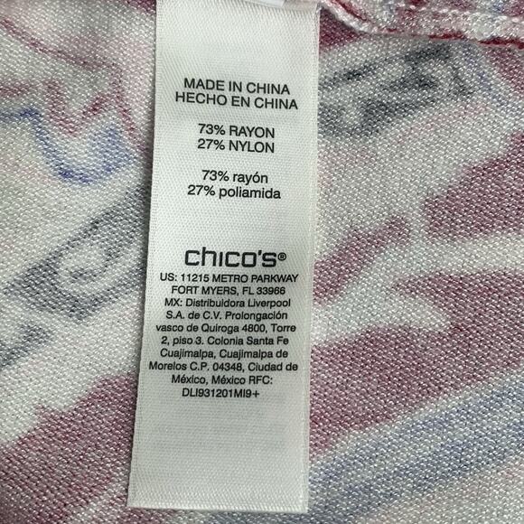 NWT Chico's Pullover Sweater Size 4 (2X) Boat Neck Dolman Sleeve Eclectic Razzle - Picture 5 of 7